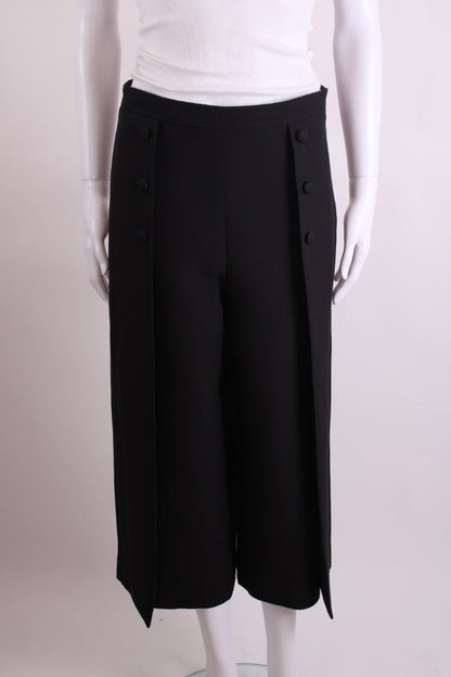 Valentino Pleat Button Trousers Black 10 | O/S, Black