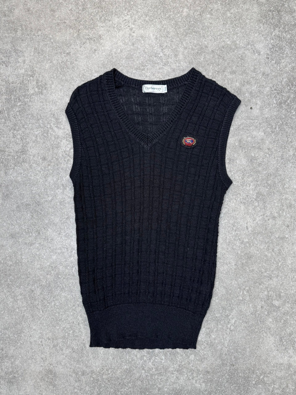 Burberry Logo Embroidered V-Neck Knitted Vest