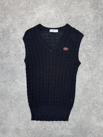 Burberry Logo Embroidered V-Neck Knitted Vest