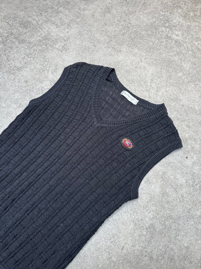 Burberry Logo Embroidered V-Neck Knitted Vest