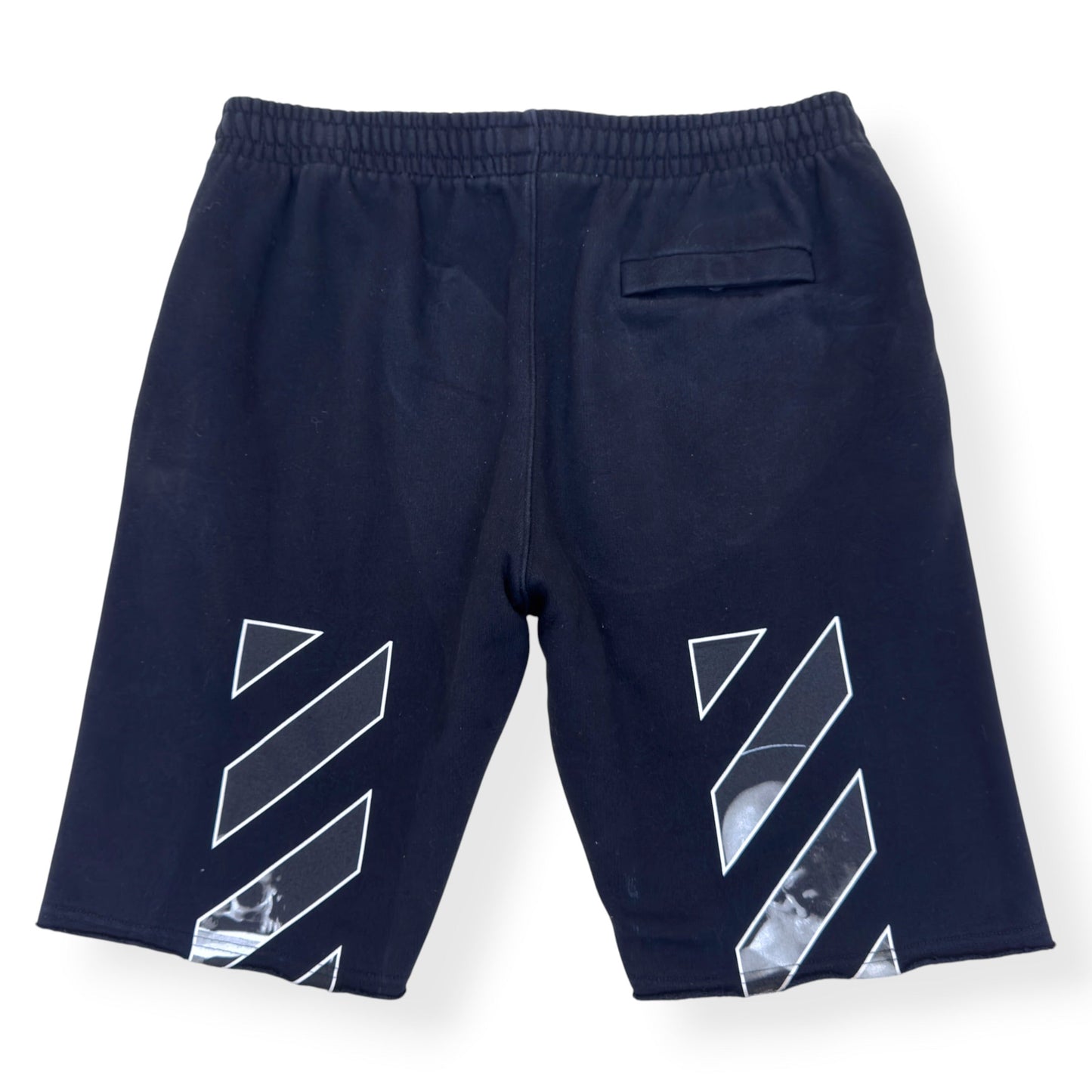 OFF-WHITE CARAVAGGIO DIAG SWEAT SHORTS BLACK L | Large, Black