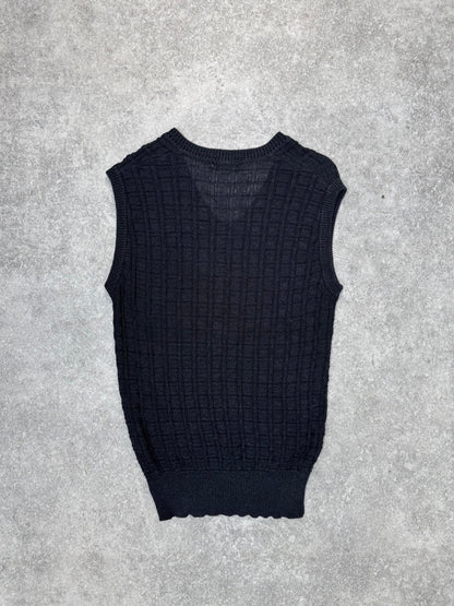 Burberry Logo Embroidered V-Neck Knitted Vest