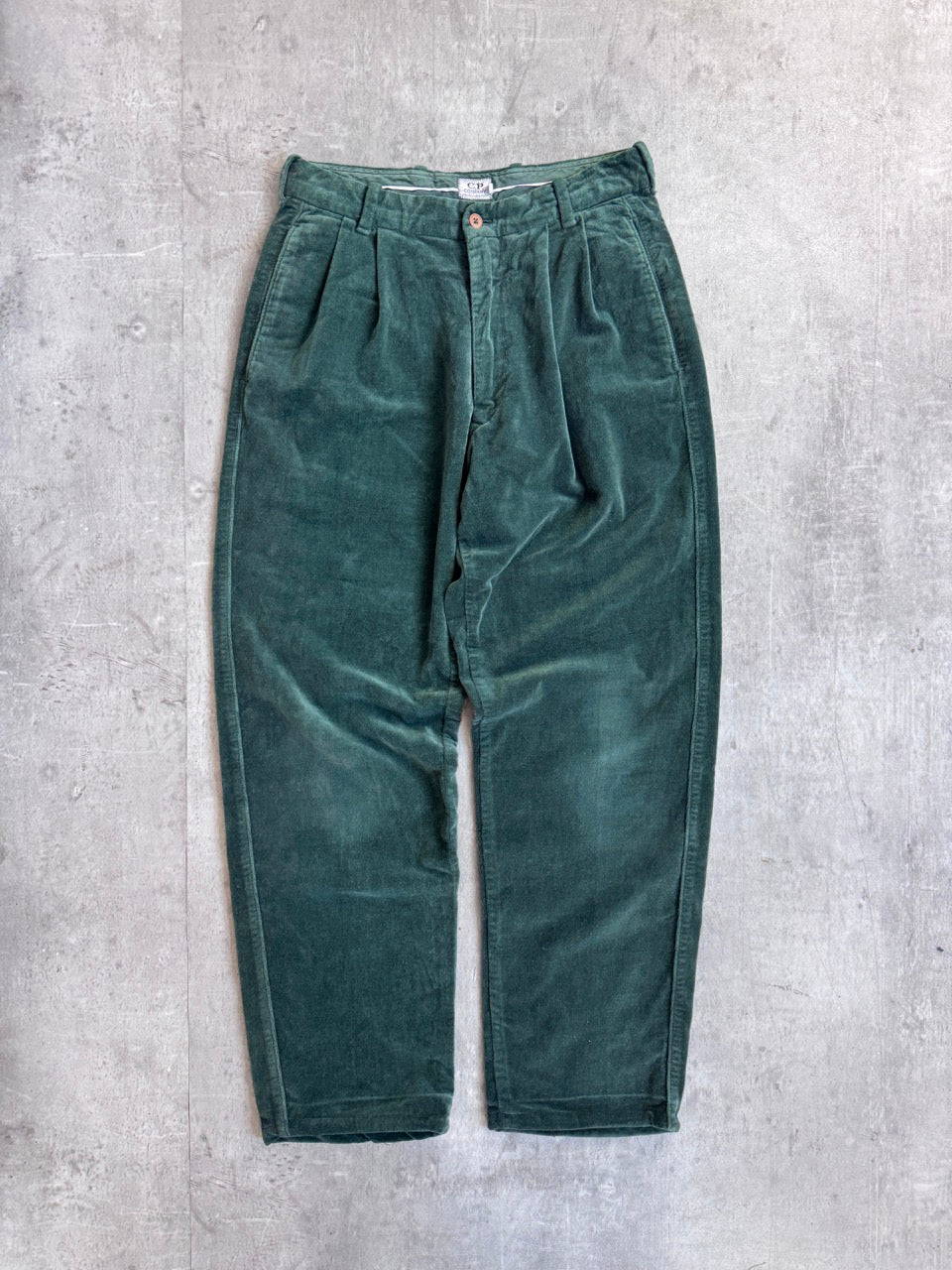 1990s C.P. Company Green Velour Trousers