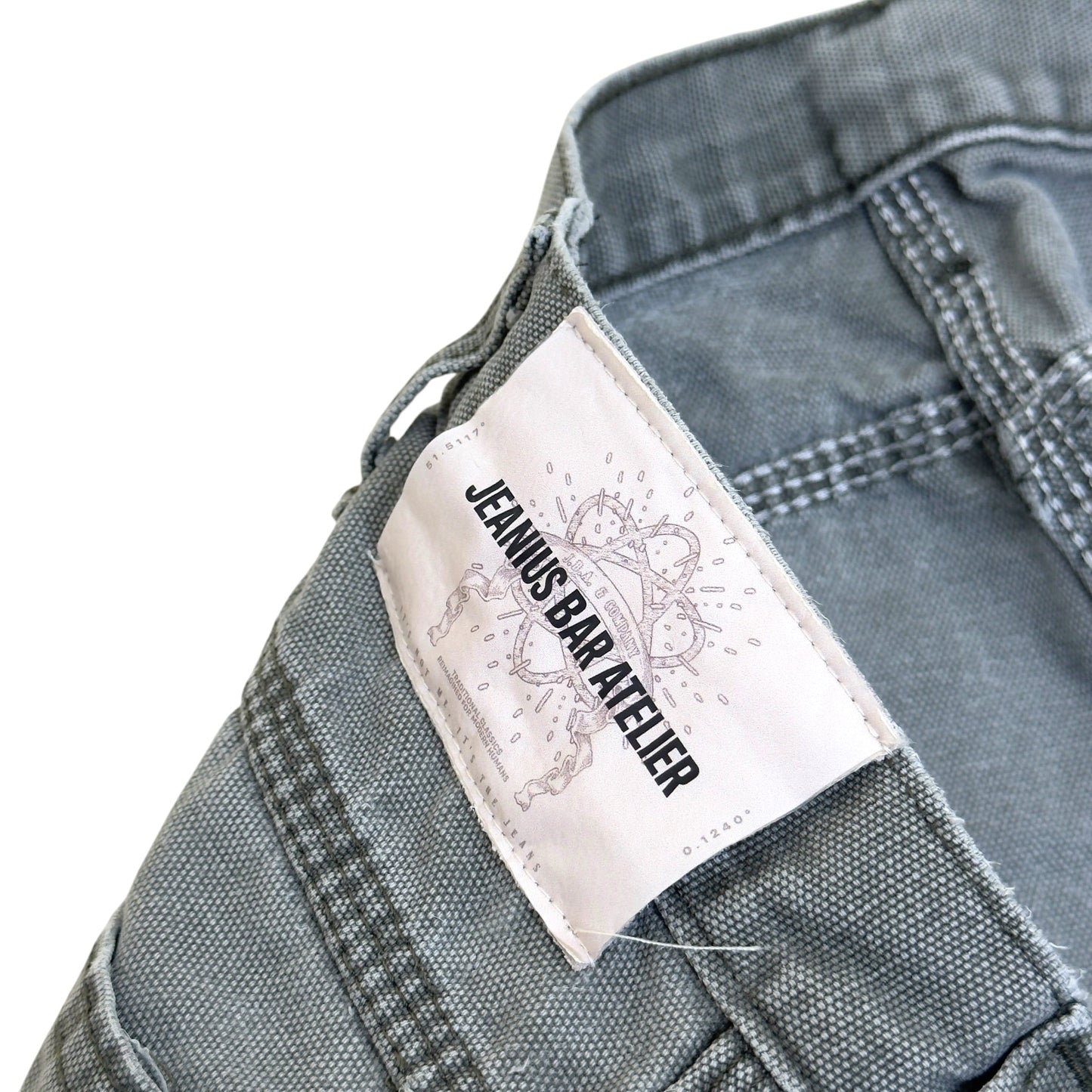 JEANIUS BAR ATELIER PATCHWORK FLARE JEANS GREY / GREEN W34 / M | Medium, Green