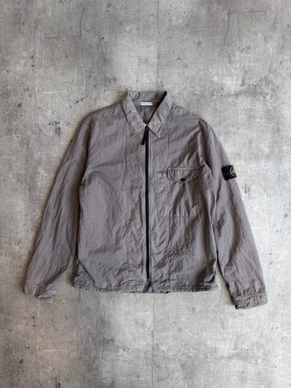 A/W 2005 Stone Island Washed Brown Zip Overshirt