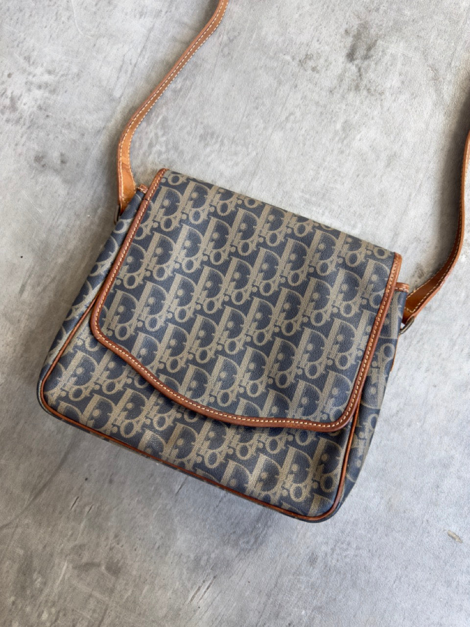 Christian Dior Monogram Trotter Canvas Shoulder Bag