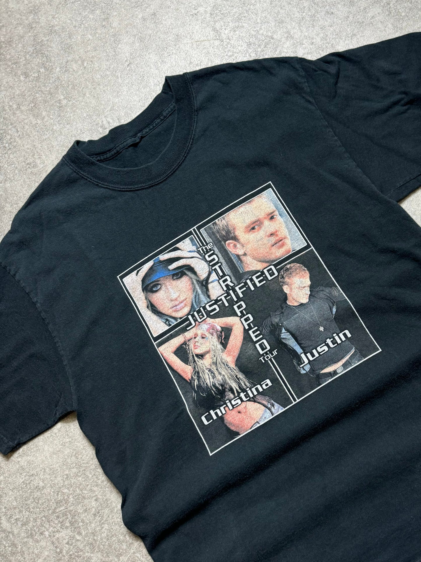 Vintage Justin Timberlake & Christina Aguilera Justified Tour Tee