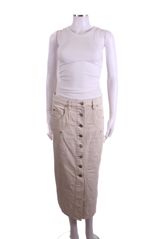 Isabel Marant Etoile Denim Skirt Cream 38 | O/S, Cream
