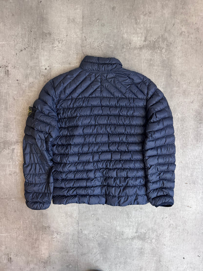 S/S 2018 Stone Island Navy Garment Dyed Micro Yarn Down Jacket