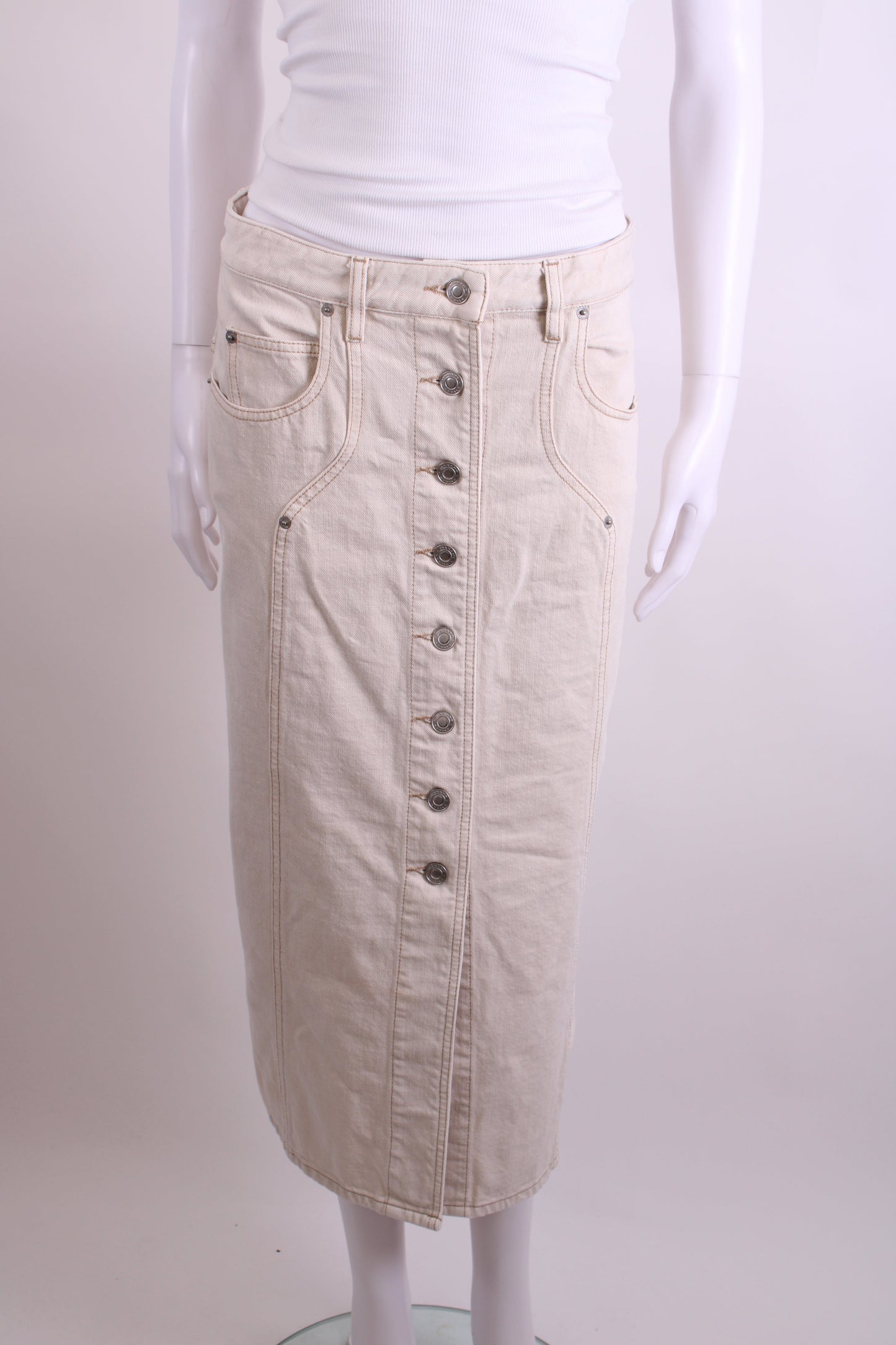 Isabel Marant Etoile Denim Skirt Cream 38 | O/S, Cream
