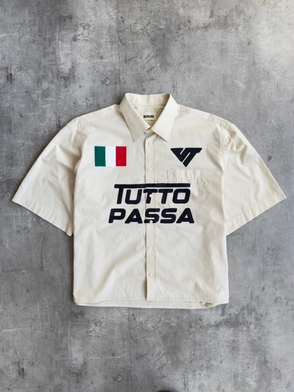 VT Rework: 'Tutto Passa' Beige Cotton Shirt
