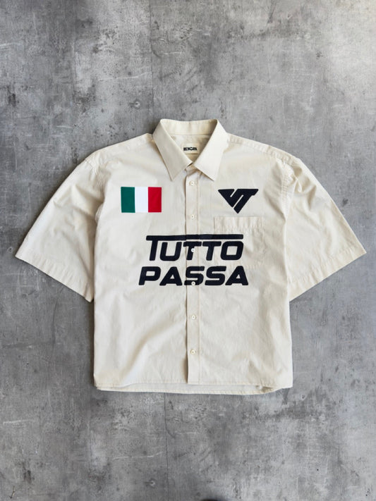 VT Rework: 'Tutto Passa' Beige Cotton Shirt