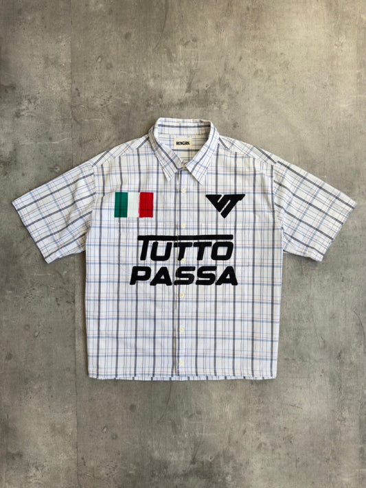 VT Rework: 'Tutto Passa' Blue Plaid Cotton Shirt