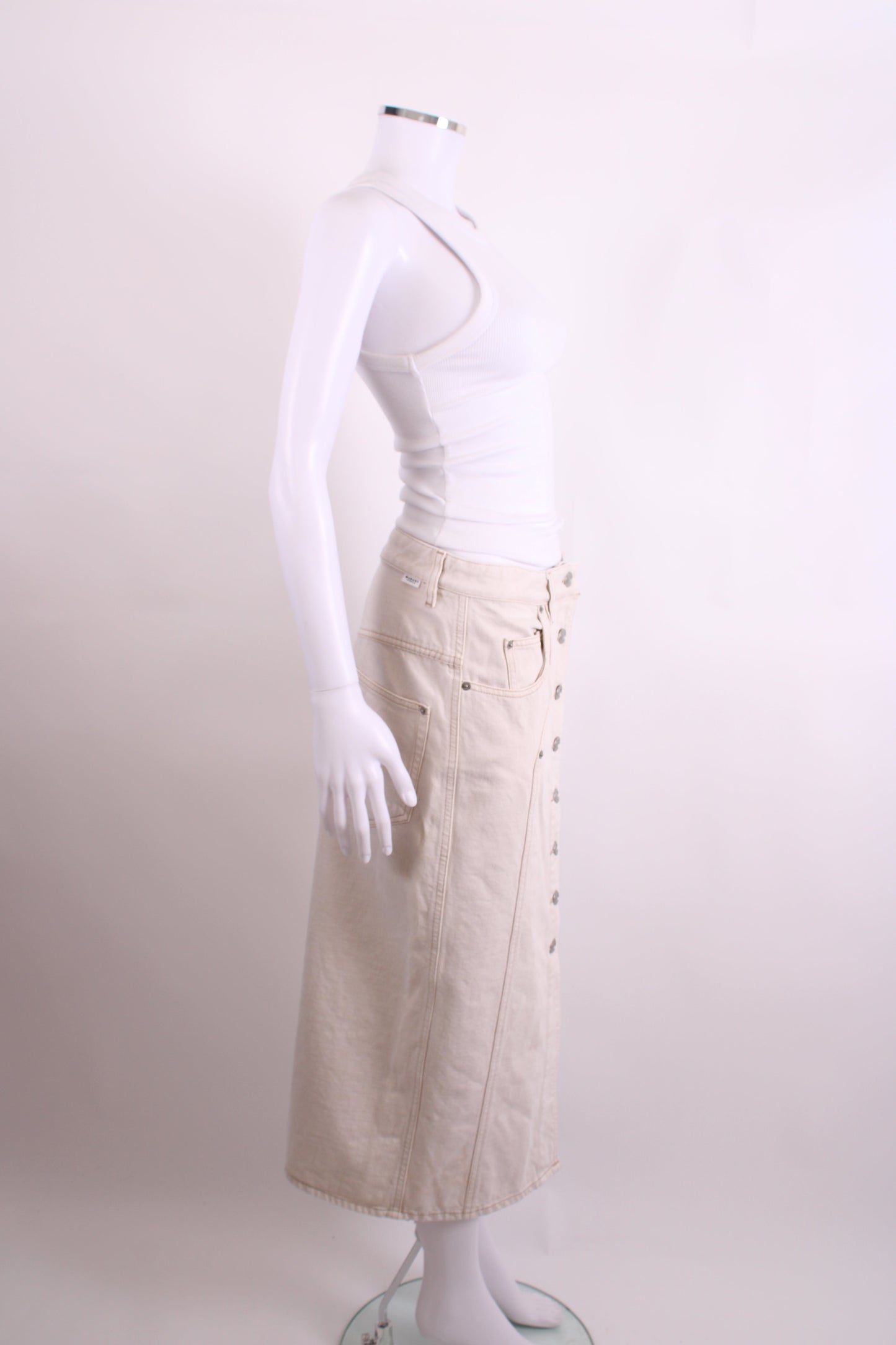 Isabel Marant Etoile Denim Skirt Cream 38 | O/S, Cream
