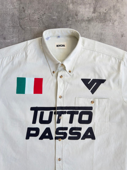 VT Rework: 'Tutto Passa' Off White Cotton Shirt