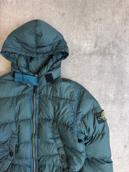 S/S 2009 Stone Island Forest Green Neck Strap Down Jacket