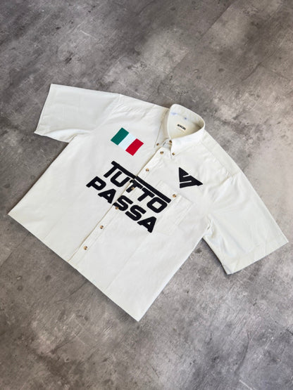 VT Rework: 'Tutto Passa' Off White Cotton Shirt