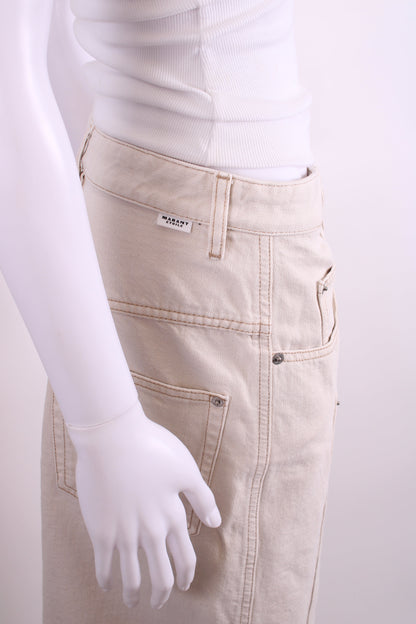 Isabel Marant Etoile Denim Skirt Cream 38 | O/S, Cream