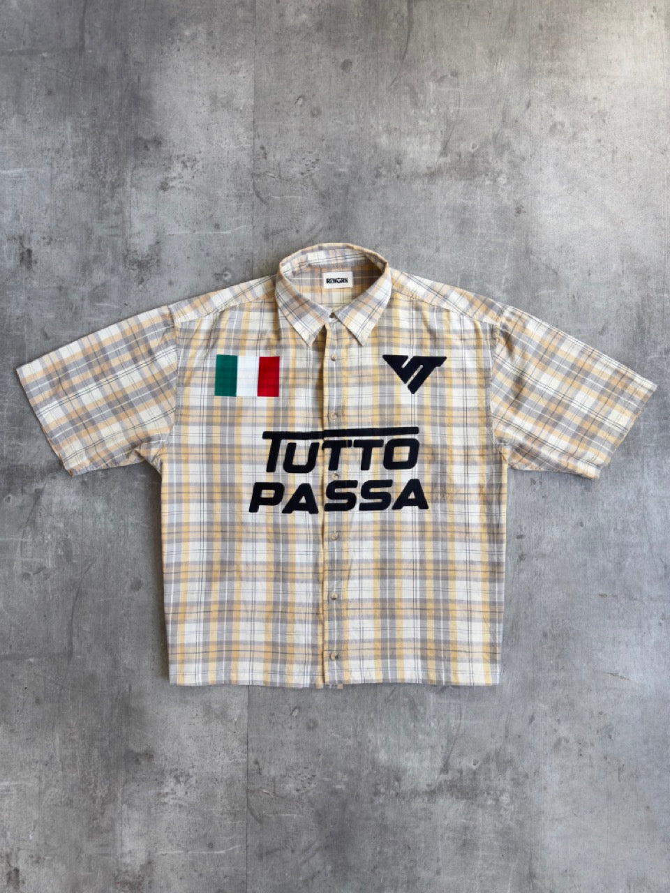 VT Rework: 'Tutto Passa' Orange Check Shirt