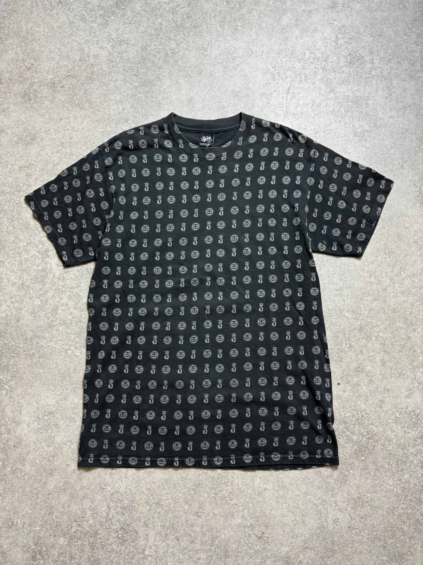 Stussy Vintage Crown and Link Logo Monogram AOP Tee