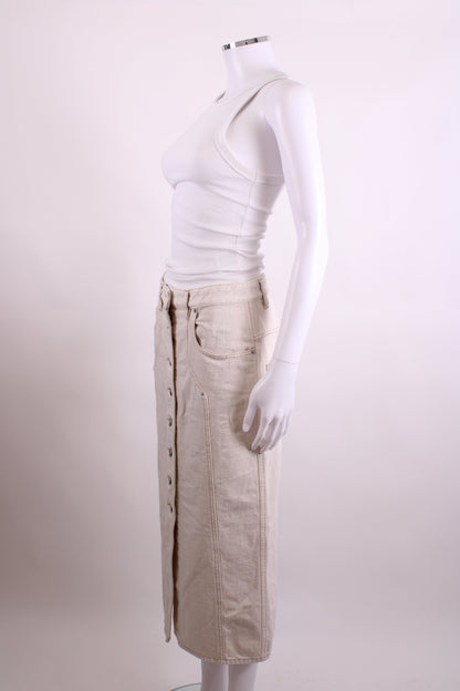 Isabel Marant Etoile Denim Skirt Cream 38 | O/S, Cream