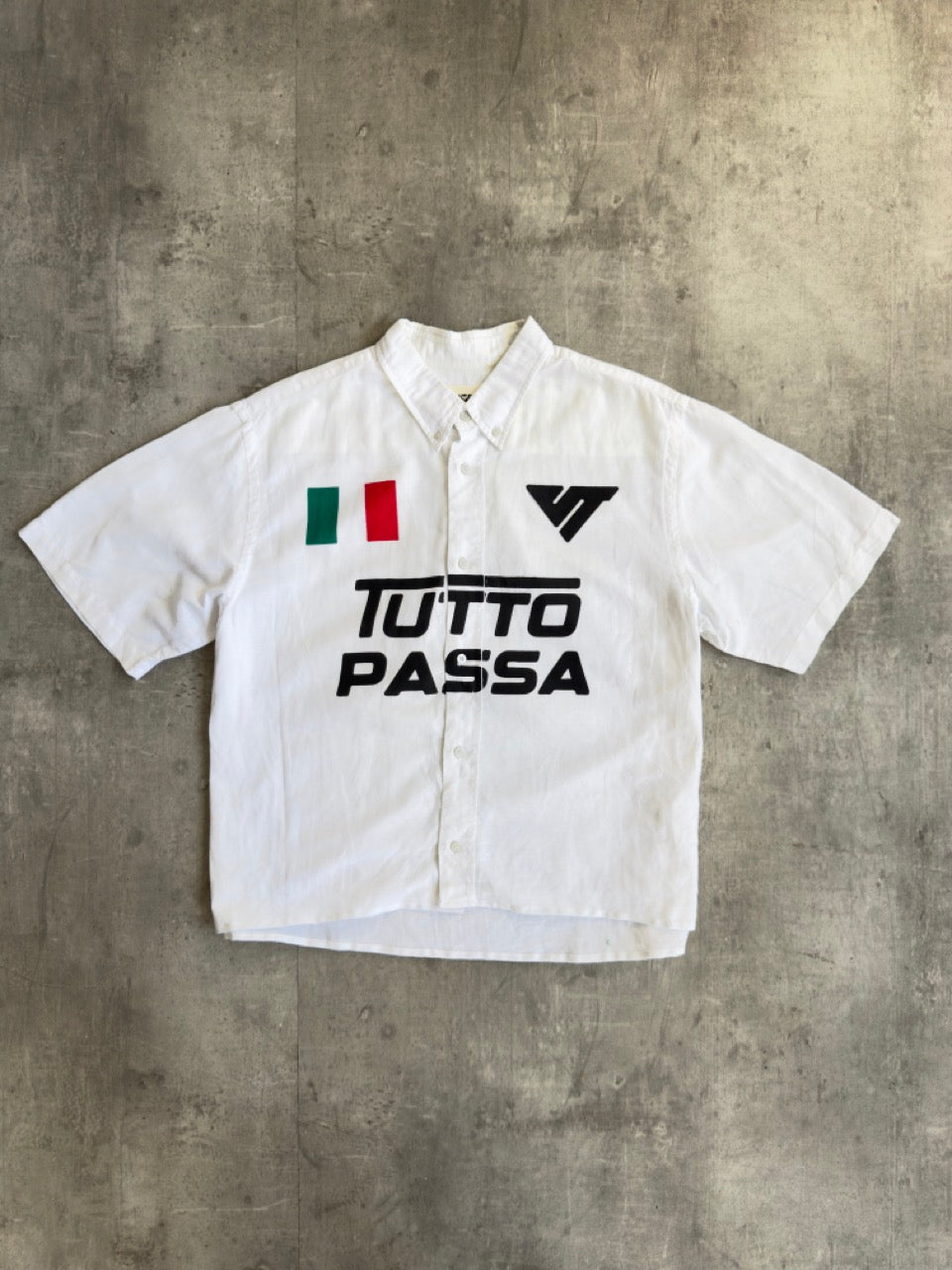 VT Rework: 'Tutto Passa' White Linen Shirt