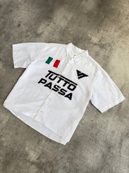 VT Rework: 'Tutto Passa' White Linen Shirt