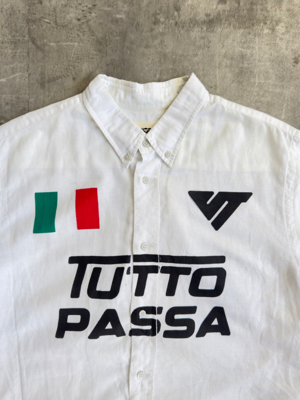 VT Rework: 'Tutto Passa' White Linen Shirt