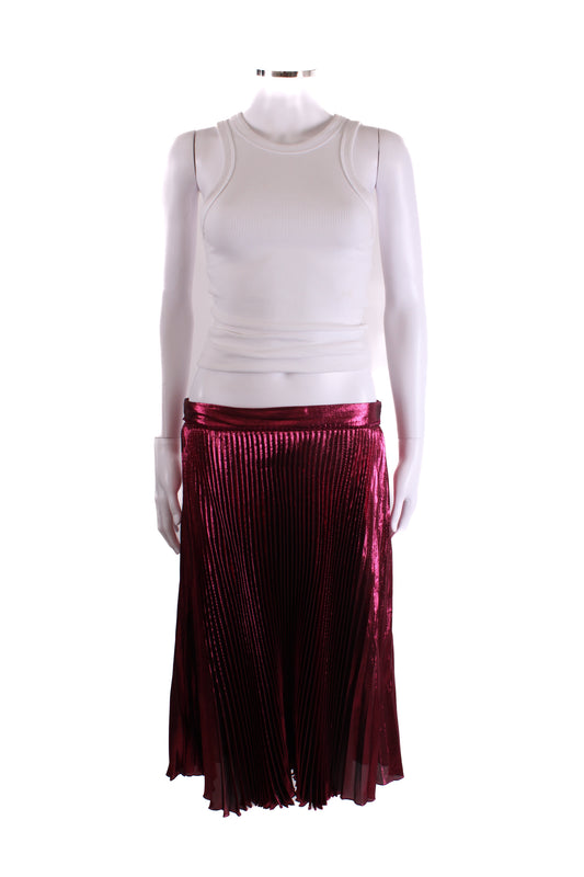 Gucci Metallic Pleated Skirt Pink 14 | O/S, Multicoloured