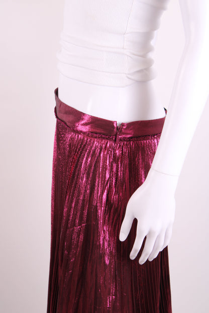 Gucci Metallic Pleated Skirt Pink 14 | O/S, Multicoloured