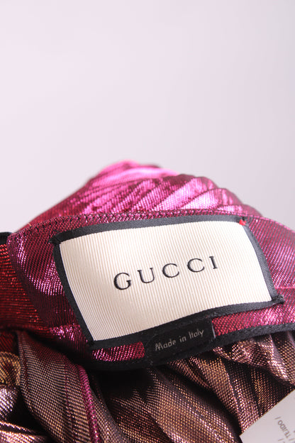 Gucci Metallic Pleated Skirt Pink 14 | O/S, Multicoloured