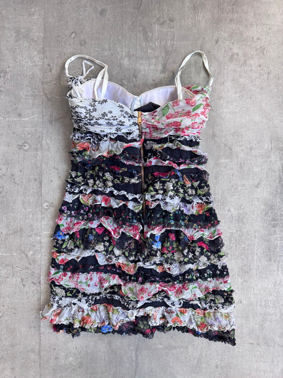 D&G layered Mesh Bustier Dress