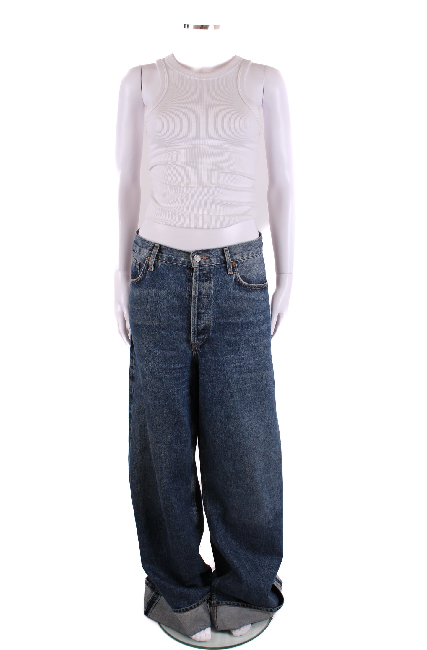 Agolde Dame Wide Leg Jeans 31W | O/S, Blue