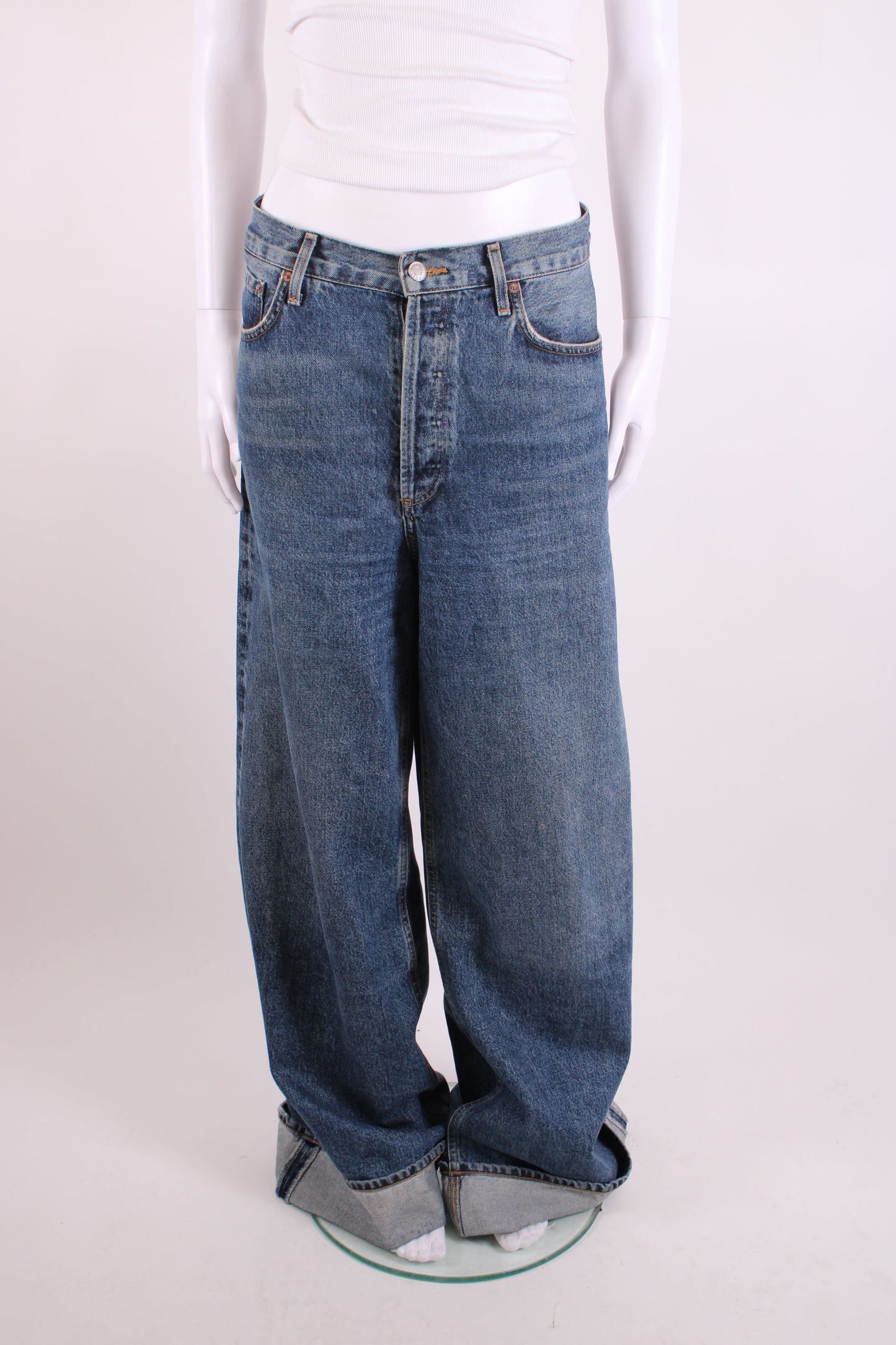 Agolde Dame Wide Leg Jeans 31W | O/S, Blue