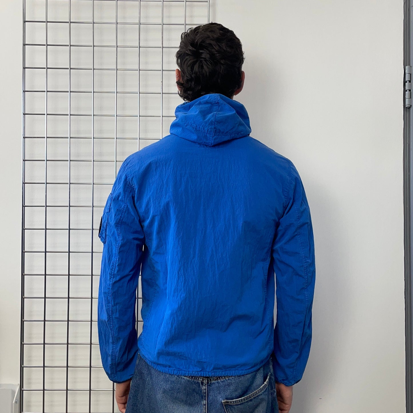 C.P. Company Blue Hooded Windbreaker Jacket | Medium, Blue