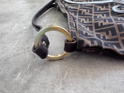 Fendi Brown Spiral Hobo Bag