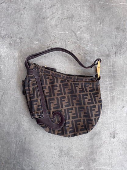 Fendi Brown Spiral Hobo Bag