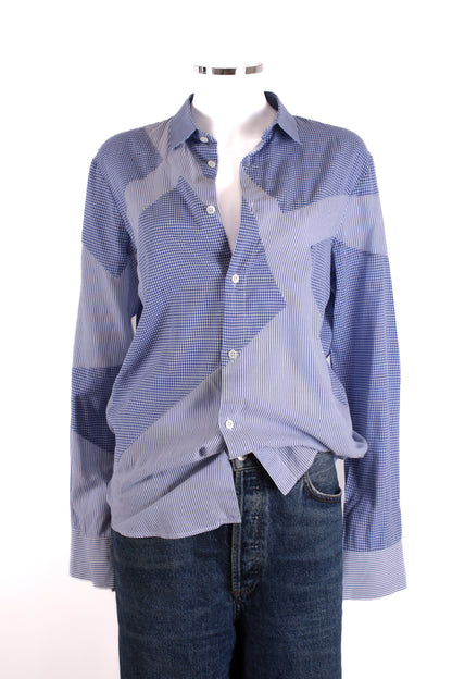 Alexander McQueen L/S Check Shirt Blue/ White 50 | O/S, Blue