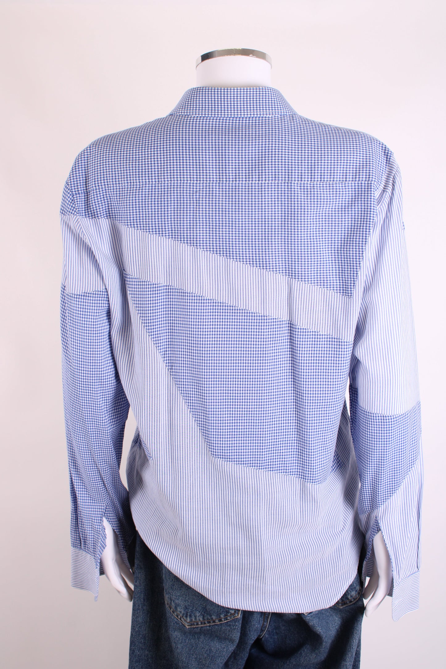 Alexander McQueen L/S Check Shirt Blue/ White 50 | O/S, Blue