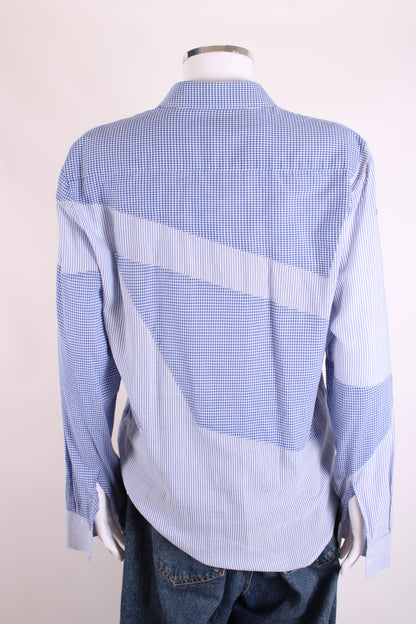 Alexander McQueen L/S Check Shirt Blue/ White 50 | O/S, Blue