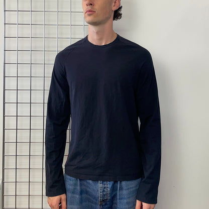 Prada Sport Navy 2007 Rear Pocket Long Sleeve T-Shirt | X-Large, Navy