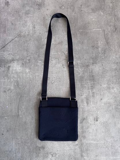 Prada Sport Black Neoprene Red Tab Crossbody Bag