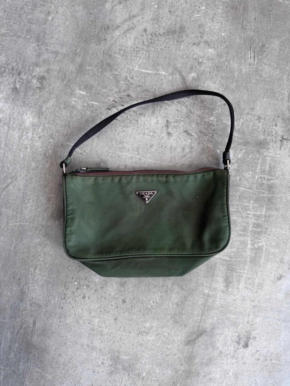 Prada Olive Green Tessuto Mini Bag