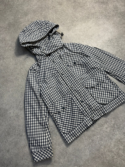 Burberry Gingham Detachable Hood Windbreaker Jacket