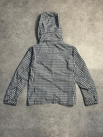 Burberry Gingham Detachable Hood Windbreaker Jacket