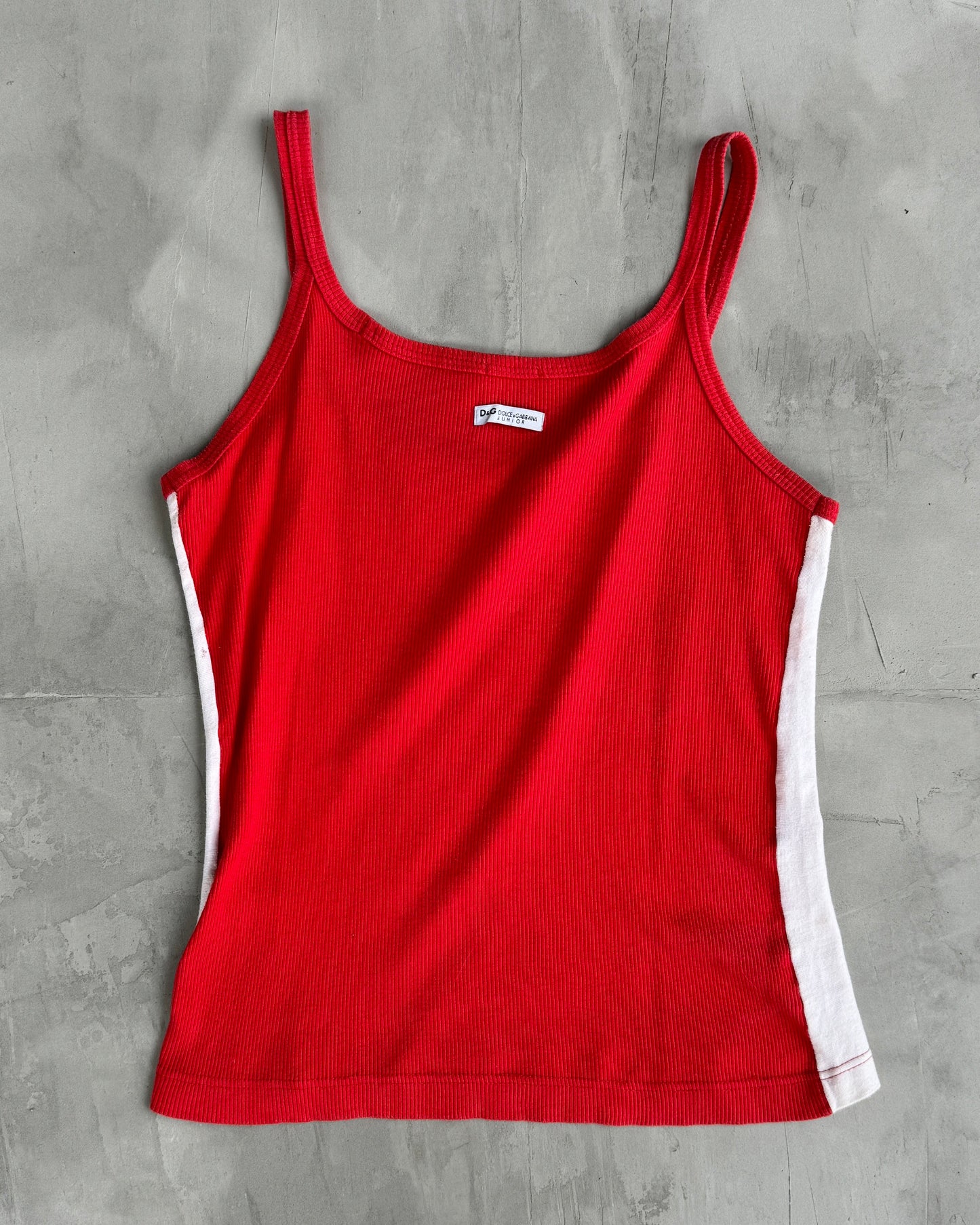 DOLCE & GABBANA D&G JUNIOR 'SAN FRANCISCO' VEST TOP - M/L | M/L, Red
