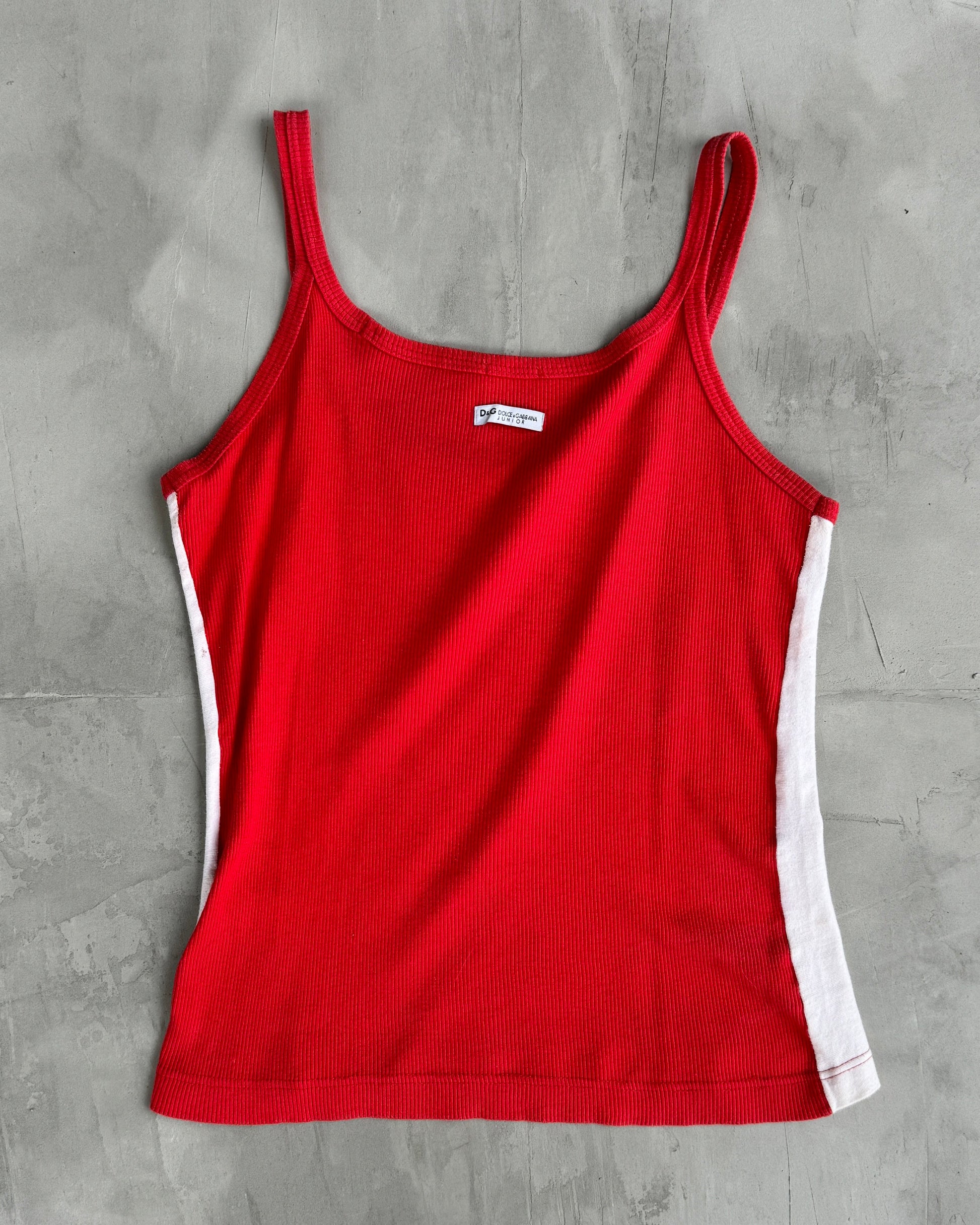 DOLCE & GABBANA D&G JUNIOR 'SAN FRANCISCO' VEST TOP - M/L | M/L, Red
