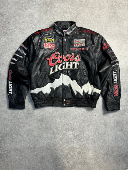 Nascar Coors Light Leahter Racing Jacket