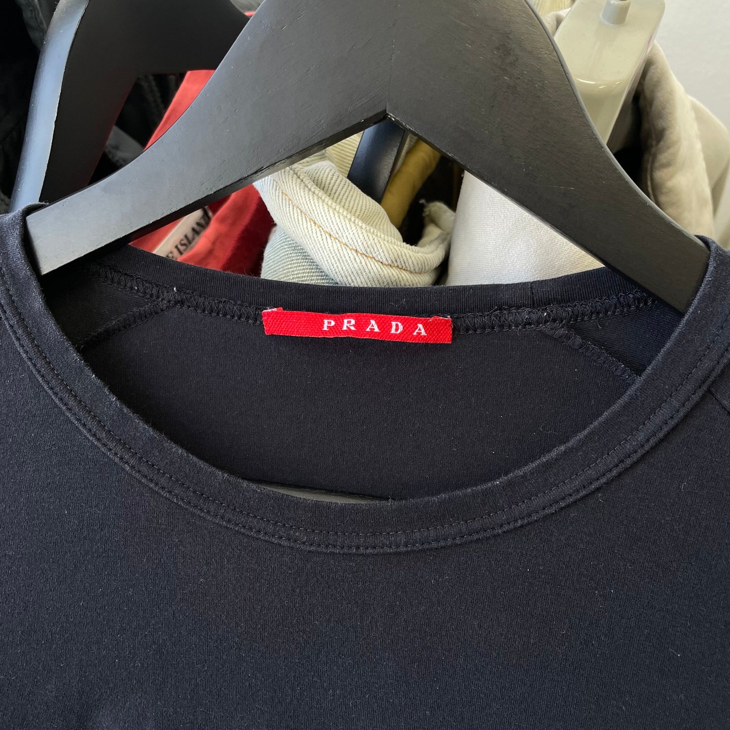 Prada Sport Navy 2007 Rear Pocket Long Sleeve T-Shirt | X-Large, Navy