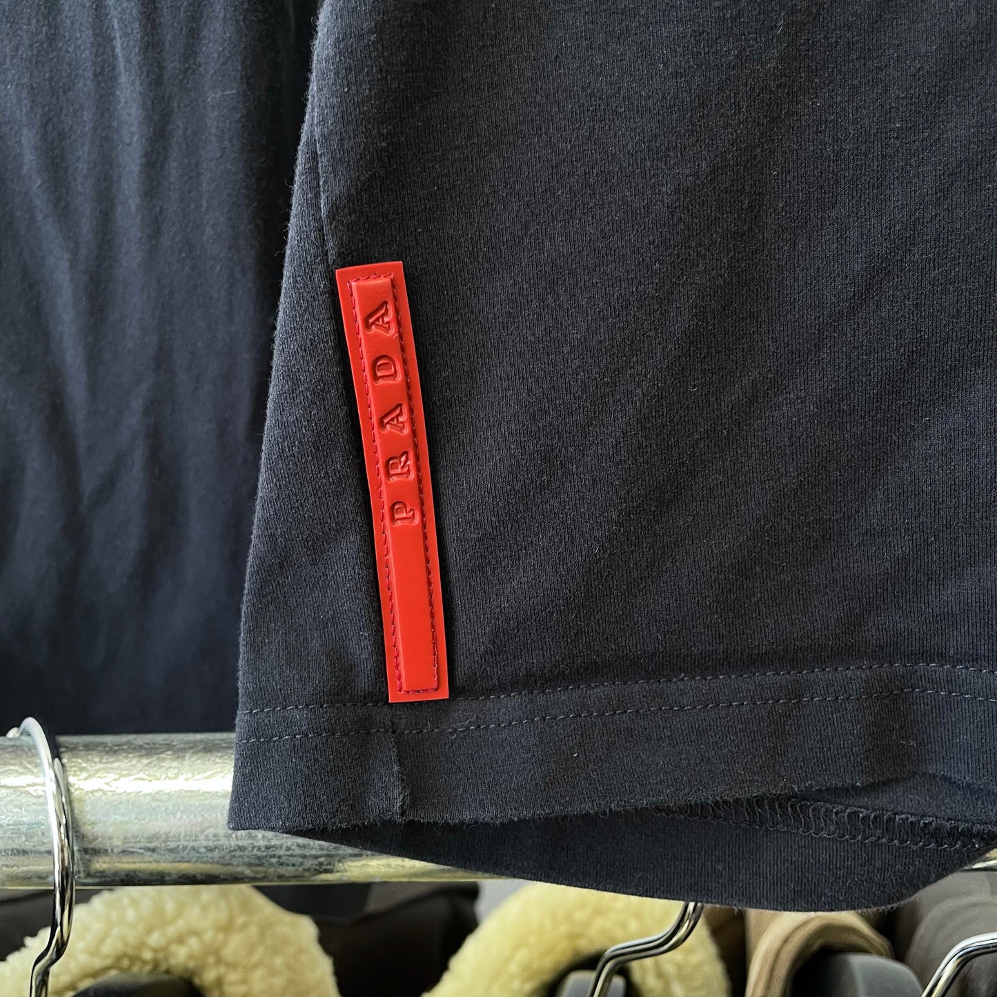 Prada Sport Navy 2007 Rear Pocket Long Sleeve T-Shirt | X-Large, Navy